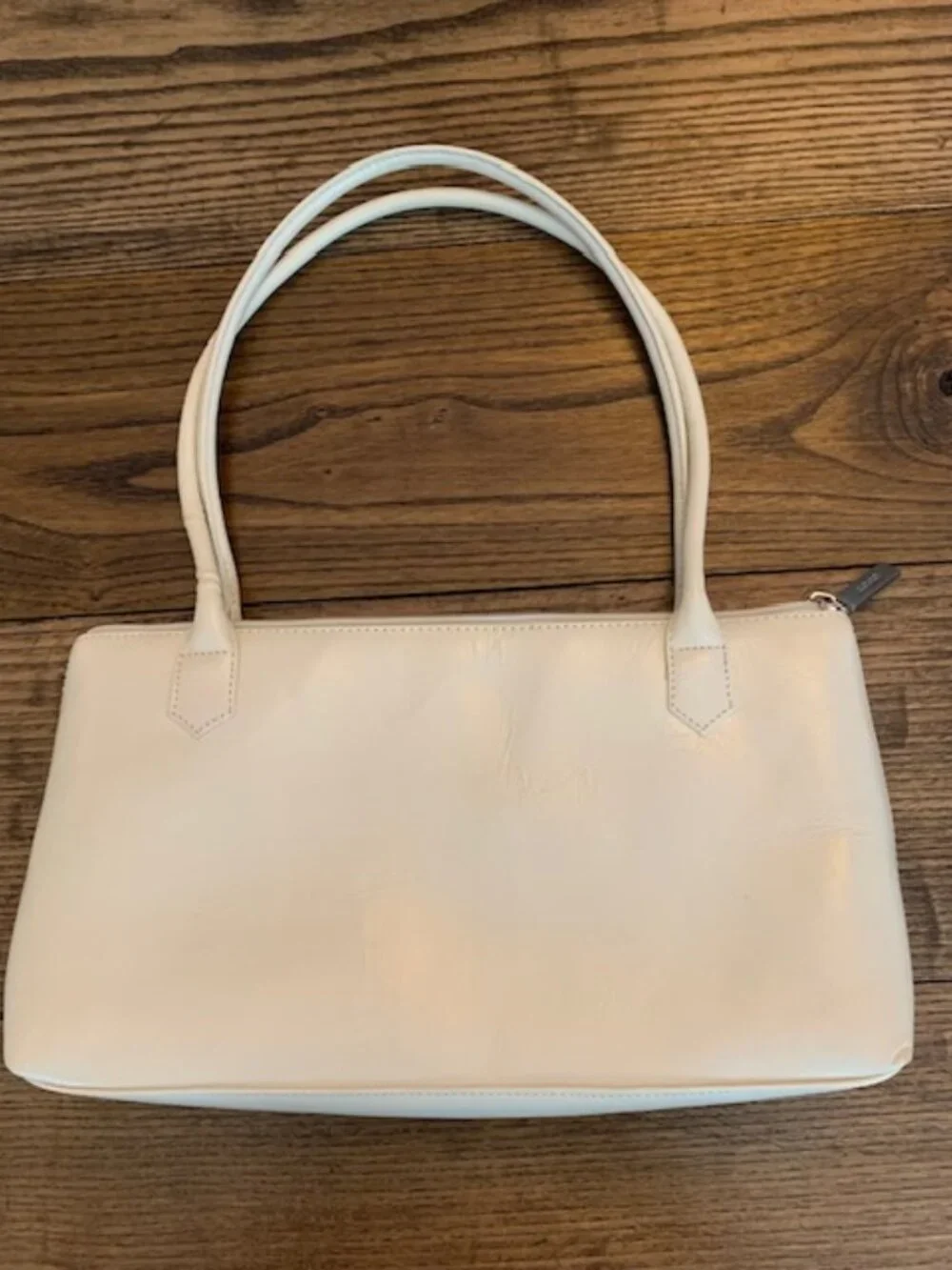 Y2K Hobo International White Leather Shoulder Bag interior lavendar - Picture 5 of 10